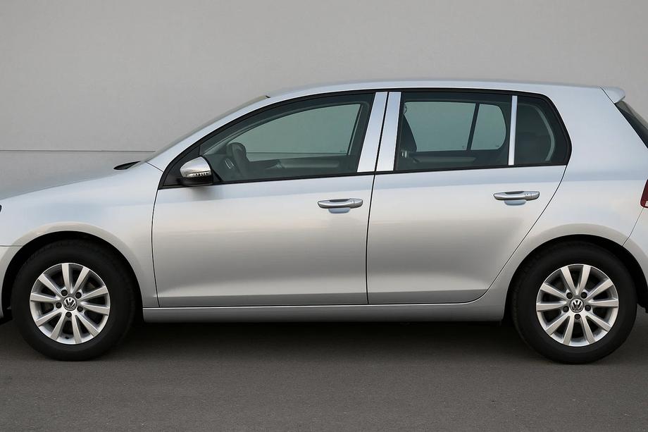 Volkswagen Golf 6 2008–2014 Dörrstolpslister (6 st, rostfritt stål) Image