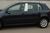 Volkswagen Golf 5 2003–2009 Dörrstolpslister (6 st, rostfritt stål) foto 1