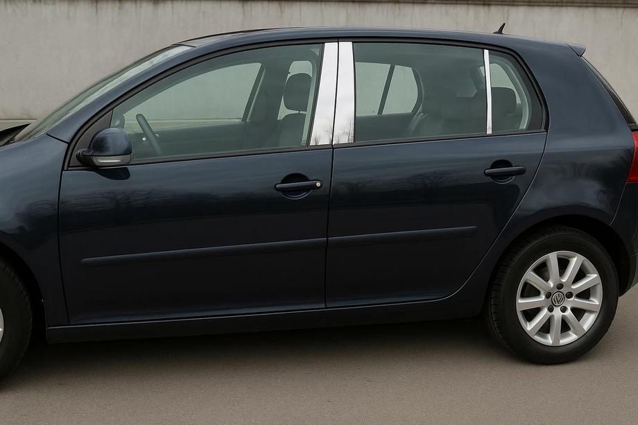 Volkswagen Golf 5 2003–2009 Dörrstolpslister (6 st, rostfritt stål) Image