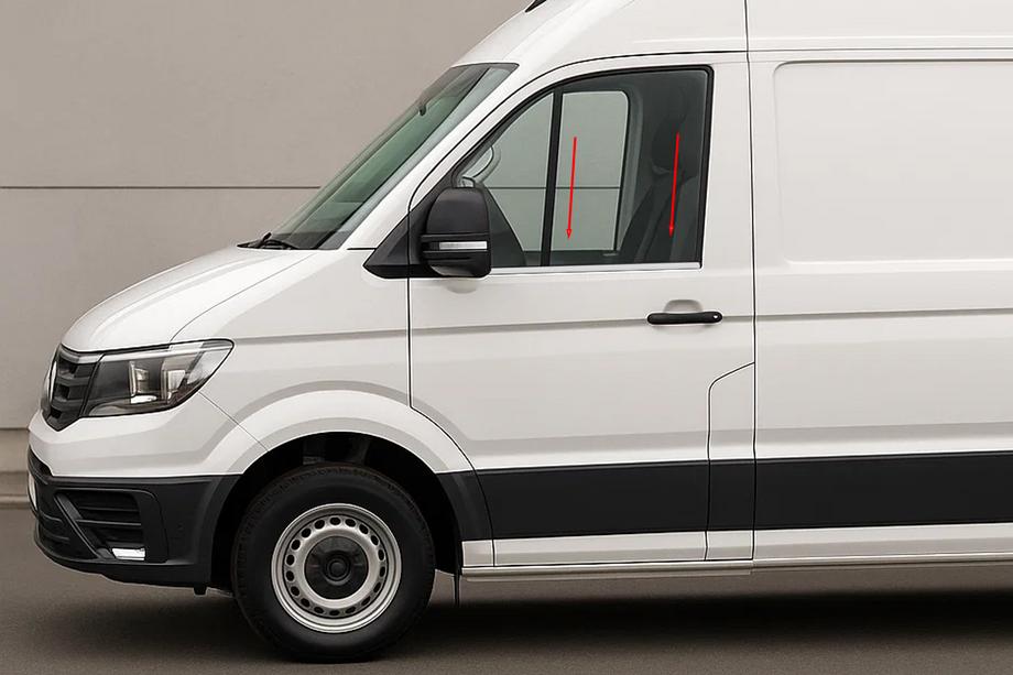 Volkswagen Crafter 2016– Fönsterlister (2 st, rostfritt stål) Image