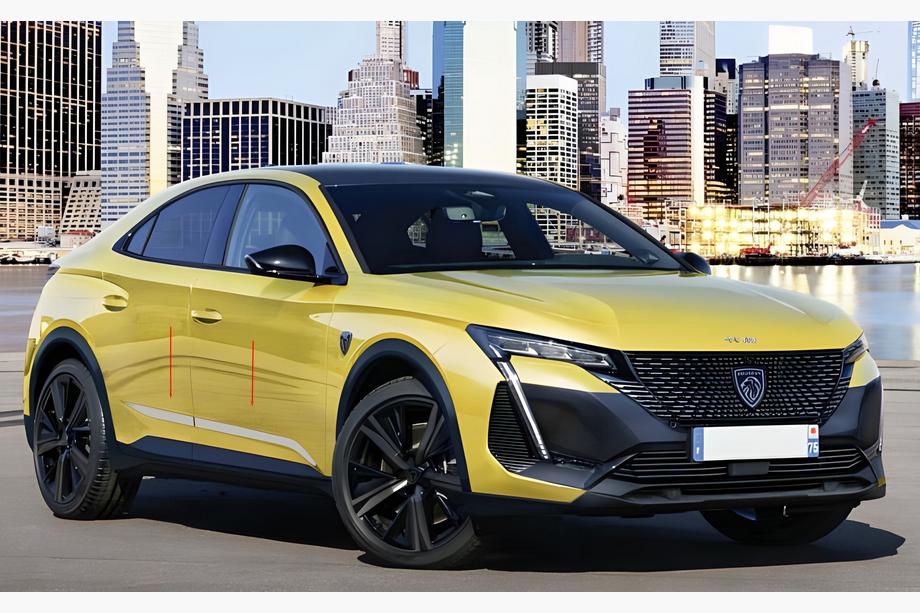 Peugeot 408 2022– Dörrlister (4 st, rostfritt stål) Image