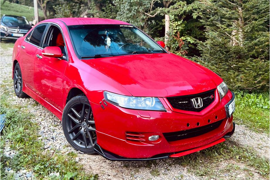 Honda Accord VII 2002–2007 Främre stötfångarläpp Niken Red (ABS) Image