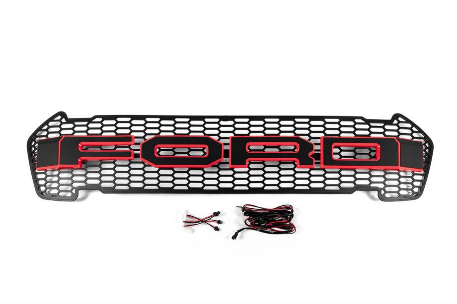 Ford Ranger 2011–2022 Frontgrill (2015-2018, röd, LED) Image