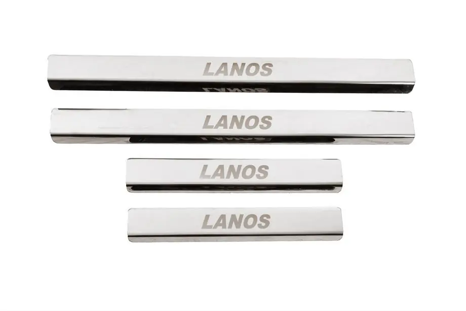 Chevrolet Lanos 1998–2017 Instegslister (Carmos V3, rostfritt stål) Image