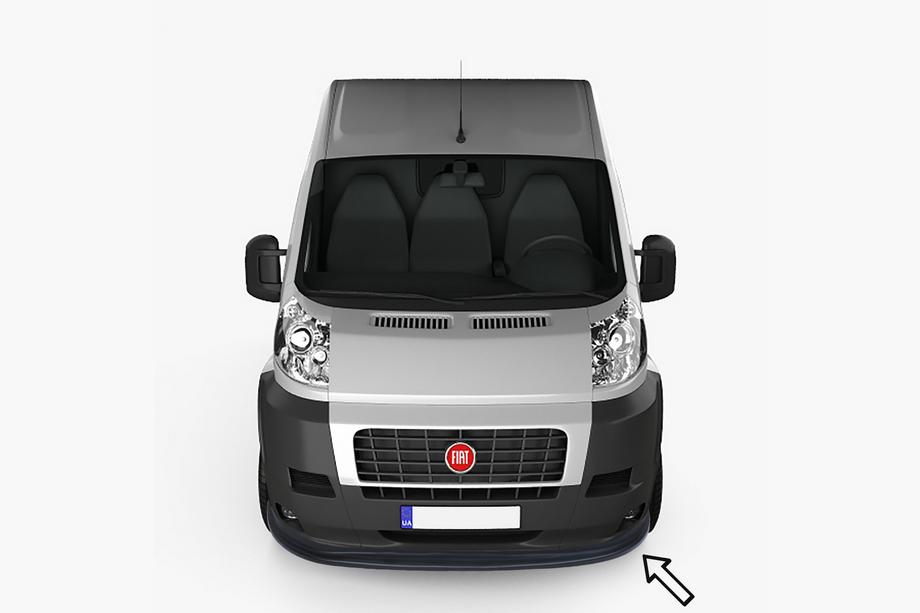 Fiat Ducato 2006–2025 Främre läppspoiler ESA (2006-2013, svart) Image