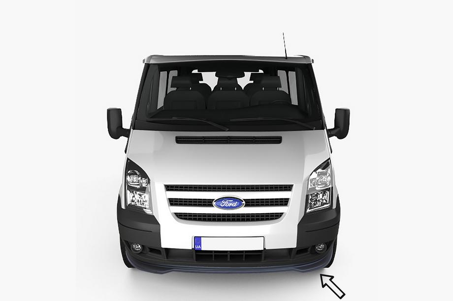 Ford Transit 2000–2014 ESA främre frontläpp (2006-2014, svart) Image