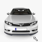 Honda Civic Sedan X 2016–2021 ESA frontläpp (svart) foto 1