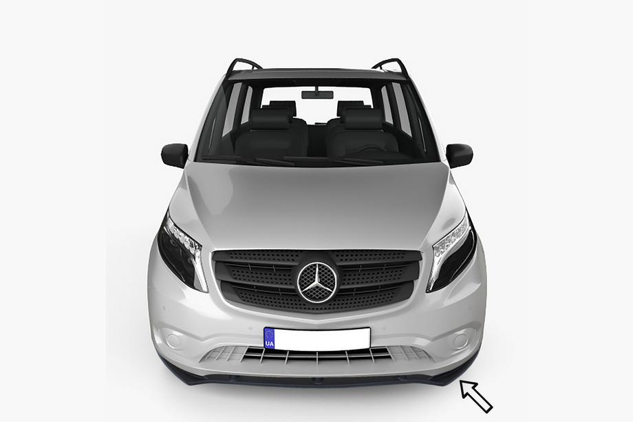 Mercedes Vito/V-klass W447 2014– ESA frontläpp (svart) Image