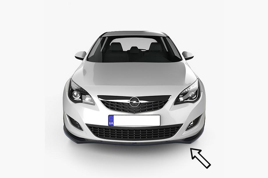 Opel Astra J 2009–2015 ESA frontläpp (svart) Image
