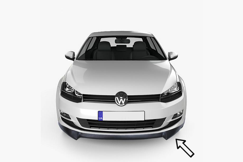 Volkswagen Golf 7/E-Golf 2012–2020 ESA frontläpp (svart) Image
