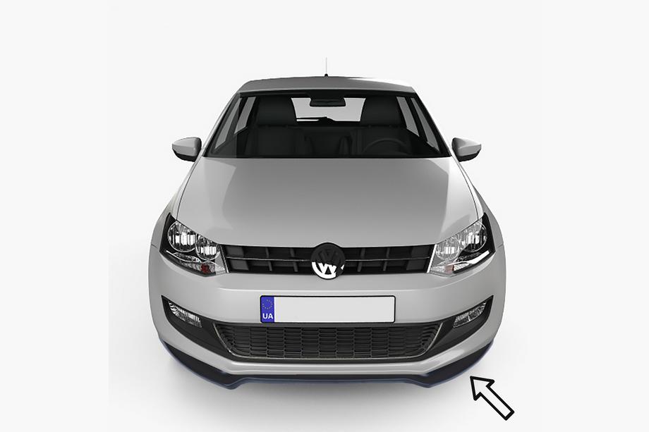 Volkswagen Polo 2010–2017 ESA frontläpp (svart) Image