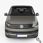 Volkswagen T6 2015–2024 ESA frontläpp (Transporter, svart) foto 1