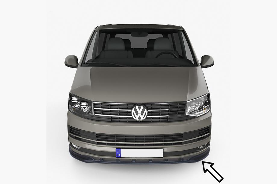 Volkswagen T6 2015–2024 ESA frontläpp (Transporter, svart) Image