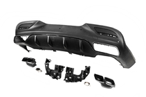 Mercedes GLE Coupé C292 2015–2019 Bakre diffuser med avgasändrör, svart (GLE63-design) foto 3