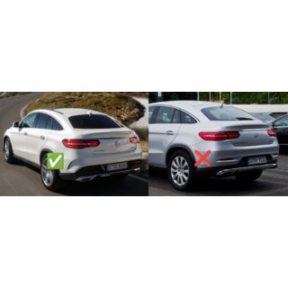 Bakre diffuser med avgasändrör, svart (GLE63-design) foto 2