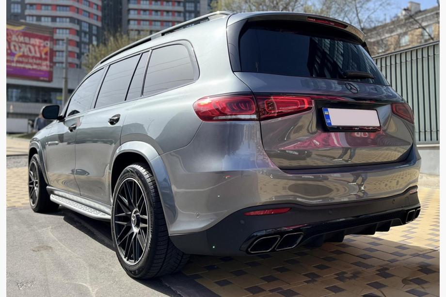 Mercedes GLS X167 2019– Bakre diffuser med avgasändrör BlackEdition (GLS63-design) Image