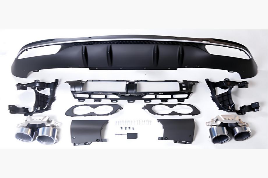 Mercedes GLS X167 2019– Bakre diffuser med avgasändrör Silver (för GLS53) Image