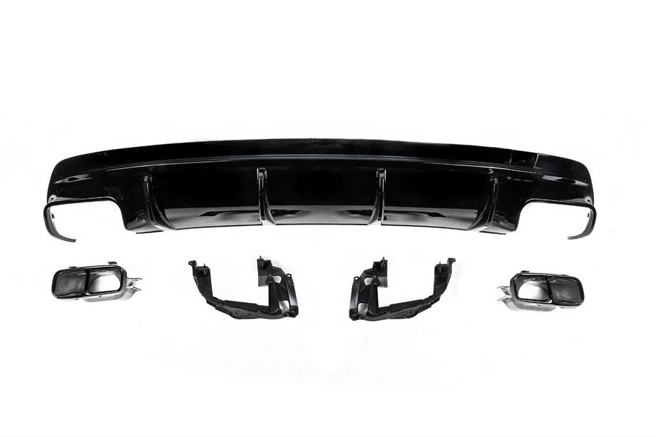 Mercedes CLA C117 2013–2019 Bakre diffuser Black (CLA45-design med avgasändrör) Foto 1