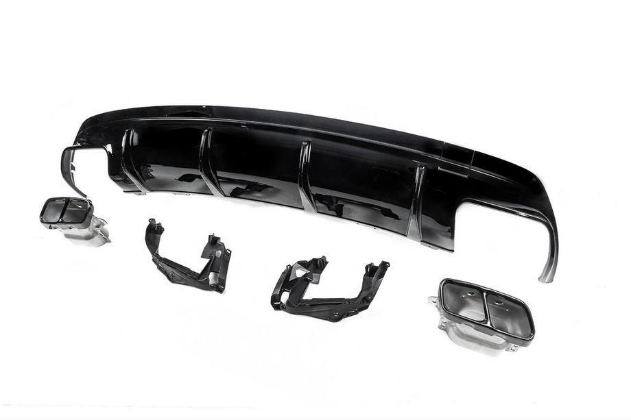 Mercedes CLA C117 2013–2019 Bakre diffuser Black (CLA45-design med avgasändrör) Foto 3