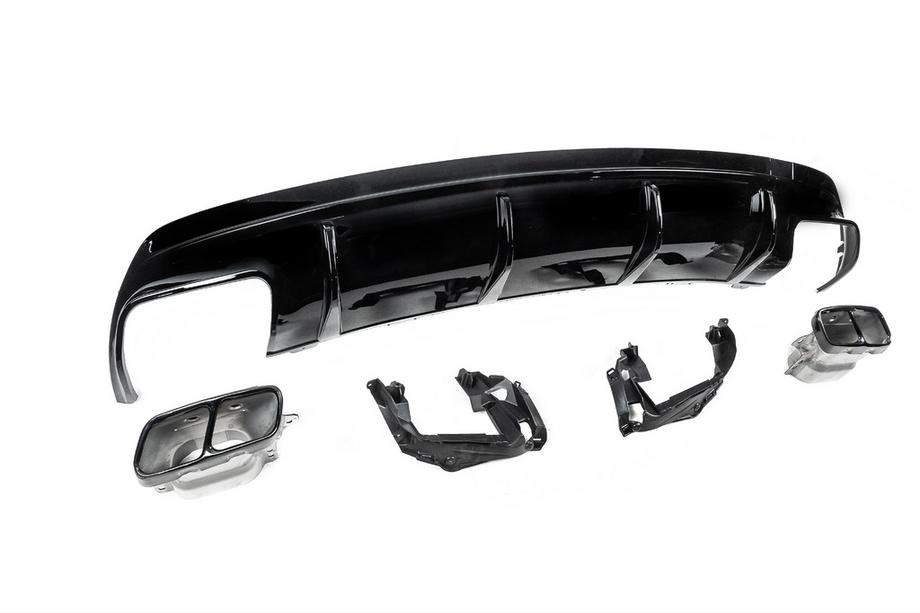 Mercedes CLA C117 2013–2019 Bakre diffuser Black (CLA45-design med avgasändrör) Foto 4