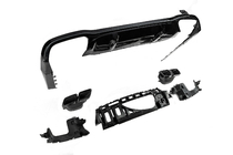 Mercedes E-klass W213 2016–2023 Bakre diffuser med avgasutblås E63-Design Black (för AMG/AMG-Line 2016-2020) foto 5