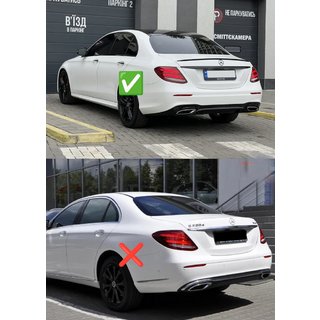 Bakre diffuser med avgasutblås E63-Design Black (för AMG/AMG-Line 2016-2020) foto 2