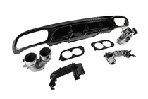 Mercedes E-klass W213 2016–2023 Bakre diffusor med avgasändrör E53-Design (för AMG/AMG-Line) foto 4