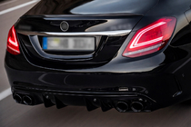Mercedes C-class W205 2014–2021 Bakre diffuser med avgasutblås (Design C43) foto 1