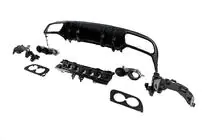 Mercedes C-class W205 2014–2021 Bakre diffuser med avgasändrör (för coupé AMG43 design) foto 4