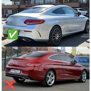 Bakre diffuser med avgasändrör (för coupé AMG43 design) foto 2