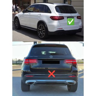 Bakre diffusor med avgasändrör, Black (AMG63-design) foto 3
