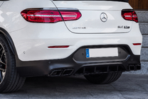 Mercedes GLC Coupé C253 2016–2023 Bakre diffusor med ändrör Black (AMG63 design) foto 2