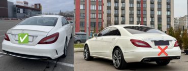 Mercedes CLS C218 2011–2018 Bakre diffuser med avgasändrör Black (2015-2018, CLS63 design) foto 3
