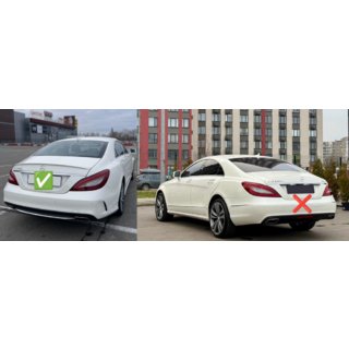 Bakre diffuser med avgasändrör Black (2015-2018, CLS63 design) foto 3