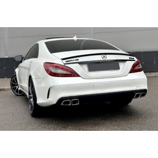 Bakre diffuser med avgasändrör Black (2015-2018, CLS63 design)