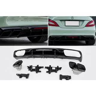 Bakre diffuser med avgasutblås Black (2015-2018, GT63 Design)