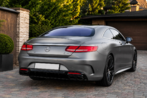 Mercedes S-class C217 Coupé 2014–2020 Bakre diffuser med avgasändrör Black (2018-2020) foto 2