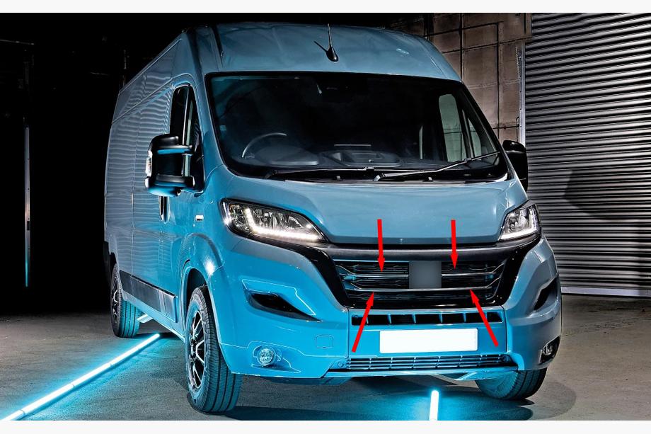 Opel Movano 2021– Lister till kylargrill (3 st, rostfritt stål) Image