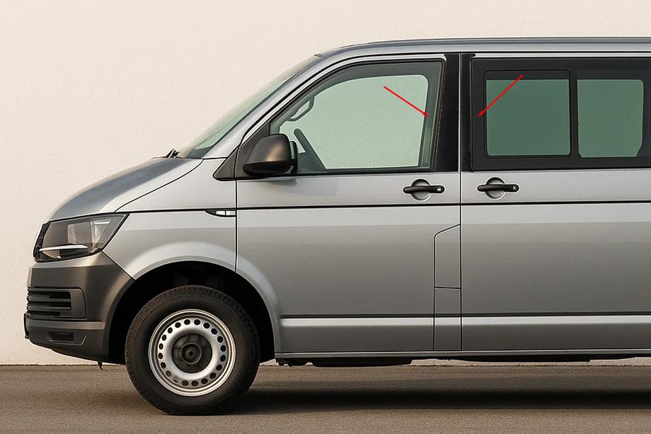Volkswagen T5 2010–2015 Kromade dörrstolpskåpor EuroCap Image