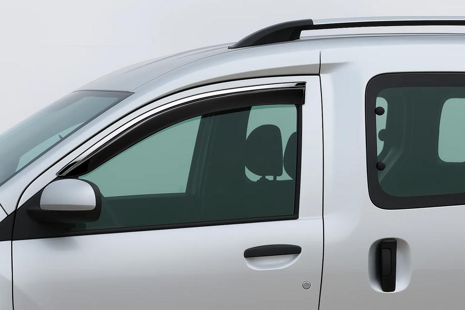 Renault Dokker 2013–2022 Vindavvisare för sidorutor med kromlist Niken Luxury (2 st) Image