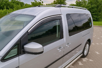 Volkswagen Caddy 2010–2015 Vindavvisare för sidorutor med kromlist Niken Luxury (2 st) foto 3
