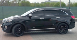 Kia Sorento III UM 2014–2020 Vindavvisare med kromlist Niken Luxury (4 st) foto 4
