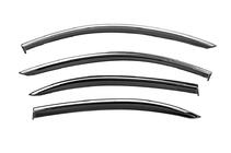 Mercedes S-class W221 2005–2013 Vindavvisare för sidorutor med kromlist Niken Luxury (Long, 4 st) foto 1