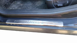 Renault Laguna 2001–2007 Tröskelskydd OmsaLine (4 st, rostfritt stål) foto 1