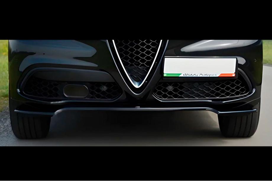 Alfa Romeo Stelvio 2016– Frontläpp DPT V-1 (ABS, blanksvart) Image