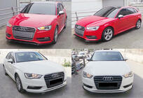 Audi A3 2012–2020 Främre frontlip-splitter DPT V-3 (Sedan/HB, blanksvart) foto 8