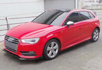 Audi A3 2012–2020 Främre frontlip-splitter DPT V-3 (Sedan/HB, blanksvart) foto 5