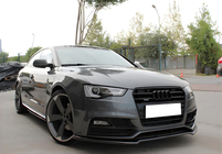Audi A6 C7 2011–2017 Främre lipspoiler DPT V-2 (för S-Line, 2011-2015) (blank svart) foto 3