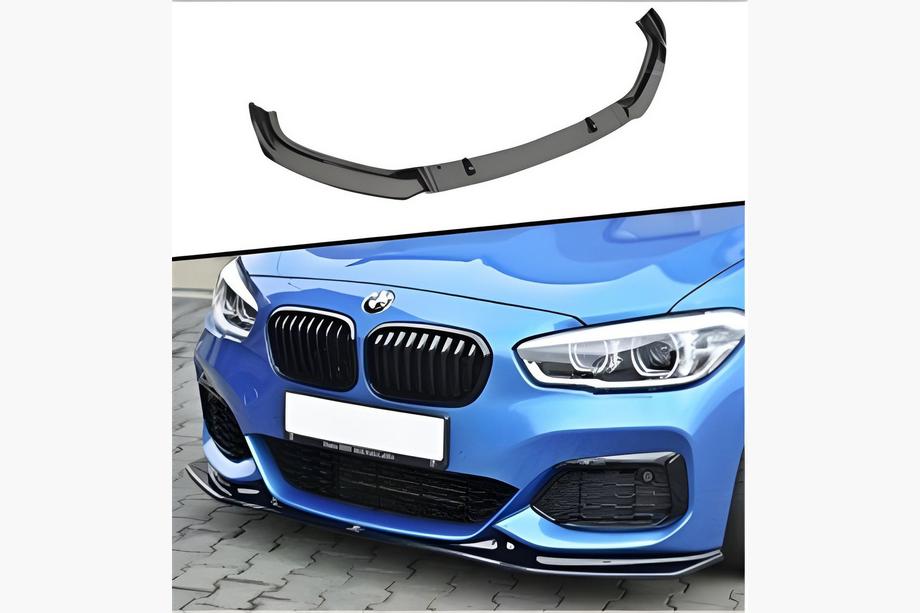 BMW 1-serien F20/F21 2011–2019 DPT främre stötfångarläpp (svart högglans) Image