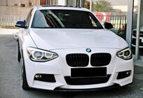 BMW 1-serien F20/F21 2011–2019 DPT V-3 frontläpp (för M Performance Style, blanksvart) foto 3